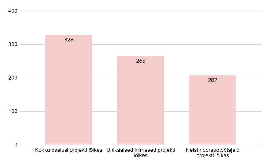 Osalejad projekti lõikes - Noortevaldkonna digihüpe