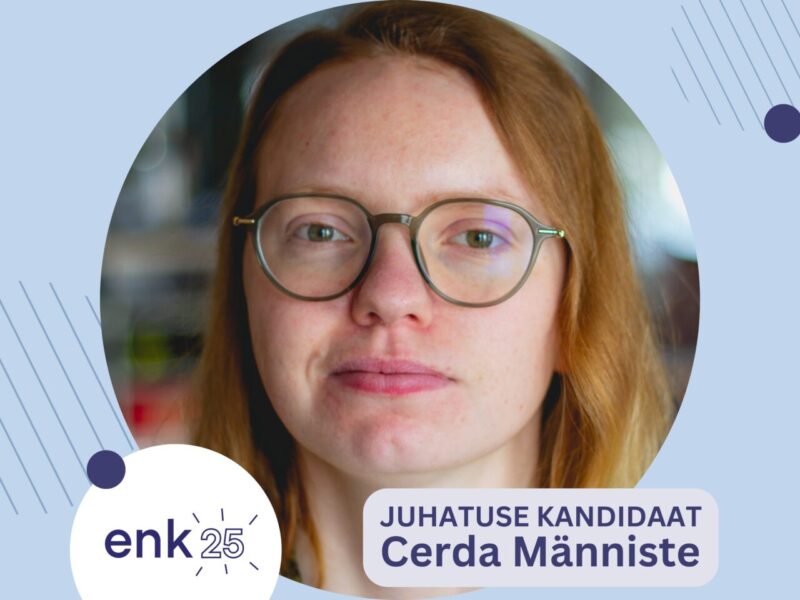 Eesti Noorsootöötajate Kogu juhatuse kandidaat Cerda Männiste