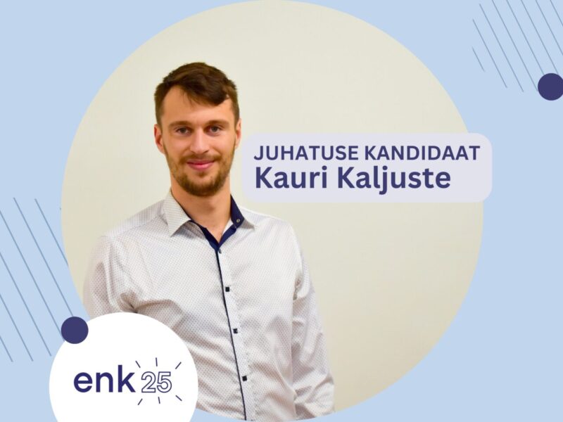 Eesti Noorsootöötajate Kogu juhatuse kandidaat Kauri Kaljuste