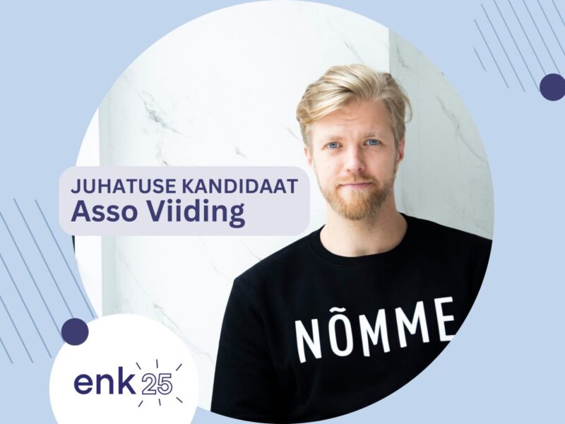 Eesti Noorsootöötajate Kogu juhatuse liikme kandidaat Asso Viiding